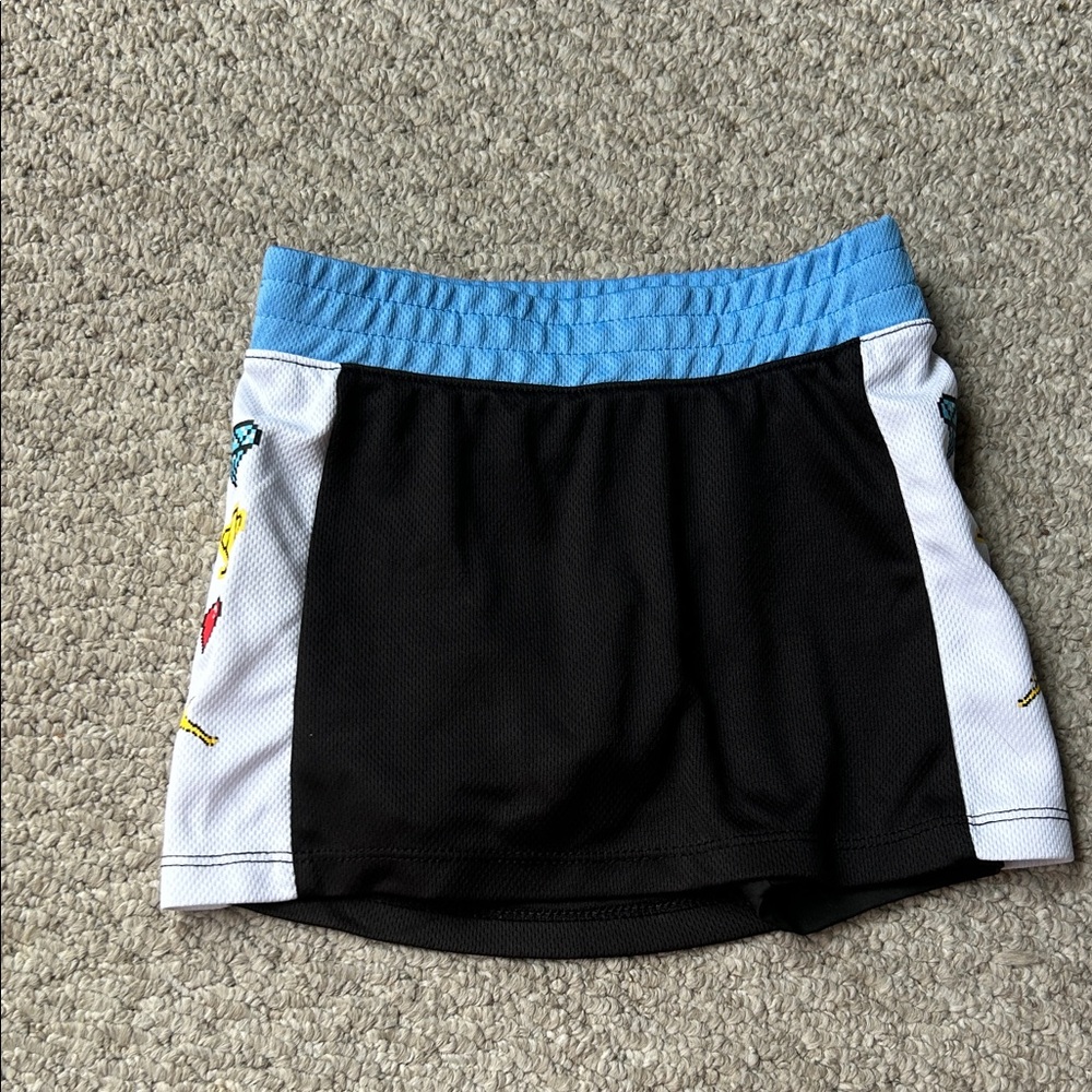 Kids Black and Blue Athletic Skirt